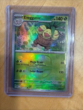 Pokemon Exeggutor Holo Green and Brown Trading Card